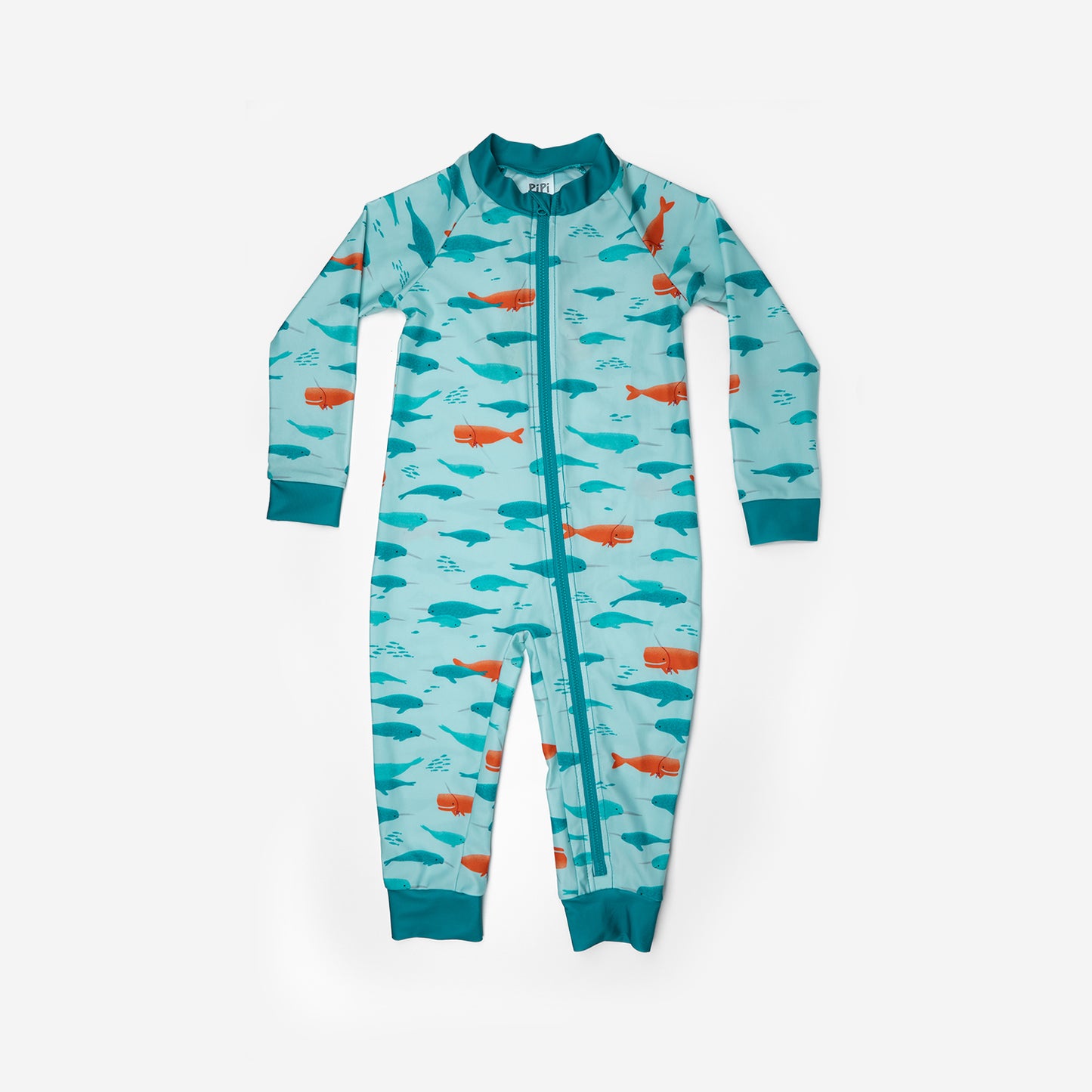 Pipi Swimwear narwhal full length sunsuit