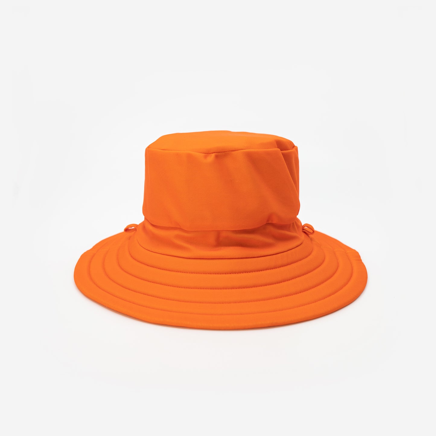 Pipi Swimwear orange block colour reversible wide brim swim hat