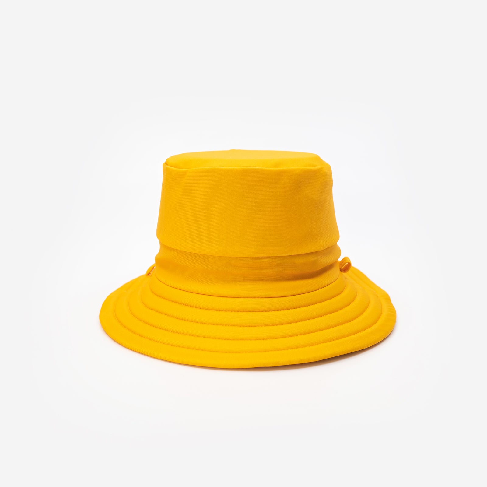 Pipi Swimwear yellow and flower pattern reversible wide brim swim hat